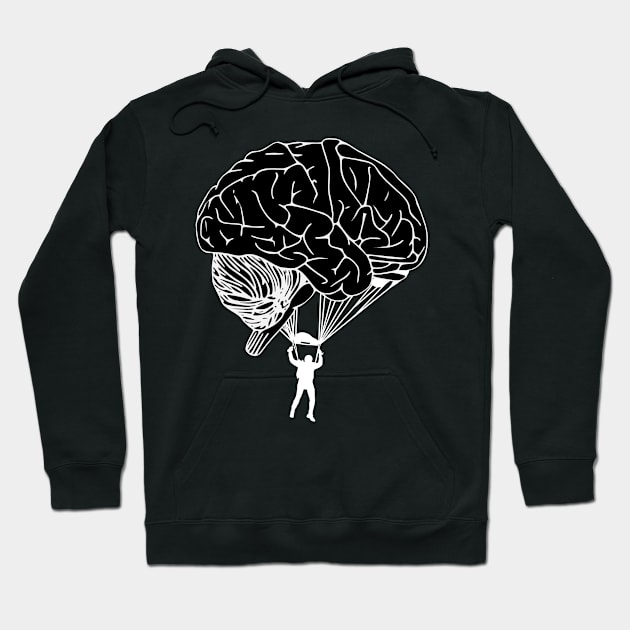 education parachute jump brain Hoodie by ShirtyLife